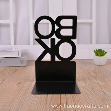 Iron Bookrstand metal hollowed out letter BOOK stand